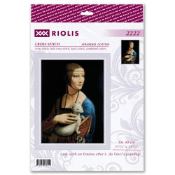 Cross stitch kit "Lady with an Ermine after L. da Vinci's Painting" 30x40 cm SR2222