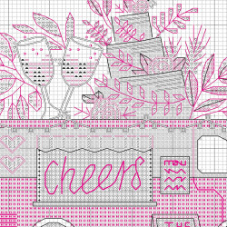 Cross stitch kit Wedding Cheers D70-65233