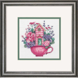 Cross stitch kit Teacup House D70-65232