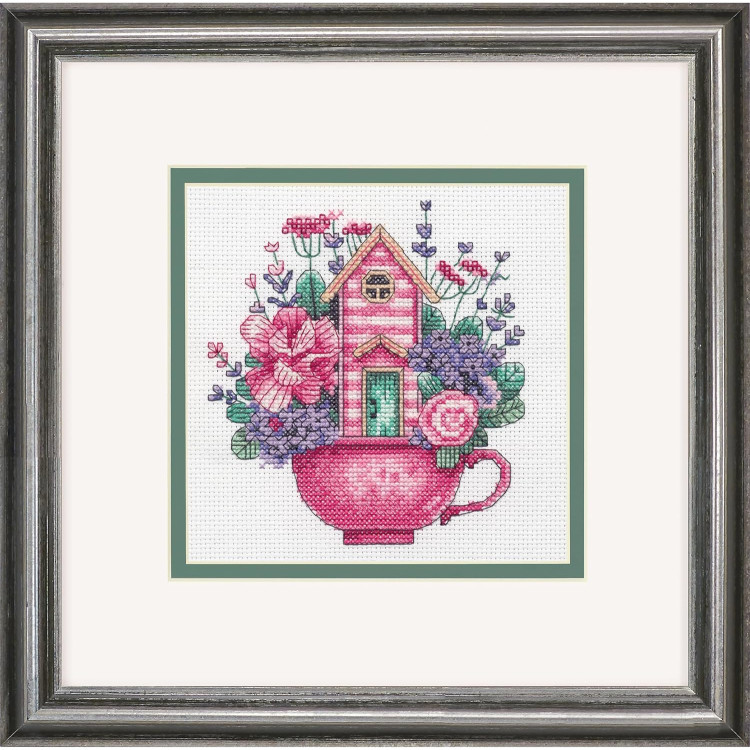 Cross stitch kit Teacup House D70-65232