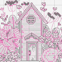 Cross stitch kit Teacup House D70-65232