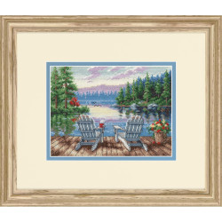 Cross stitch kit Petite Gold Collection Lakeside Morning D70-65231