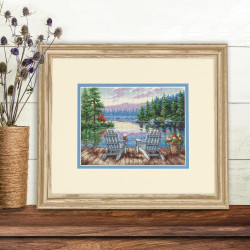 Cross stitch kit Petite Gold Collection Lakeside Morning D70-65231