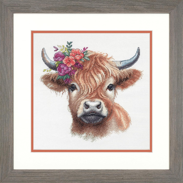 Cross stitch kit Highland Cow D70-35449