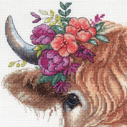 Cross stitch kit Highland Cow D70-35449