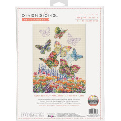 Cross stitch kit Floral Butterfly D70-35448