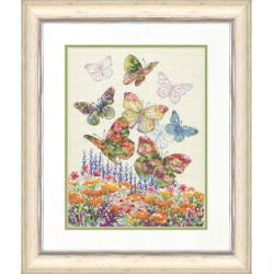 Cross stitch kit Floral Butterfly D70-35448