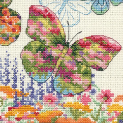 Cross stitch kit Floral Butterfly D70-35448