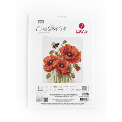 Cross Stitch Kit "The Splendor of Summer Poppies" 24,5x27cm SB7042