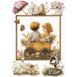 Cross Stitch Kit "The Adventures of The Little Ones" 27 x 38 cm SB7043