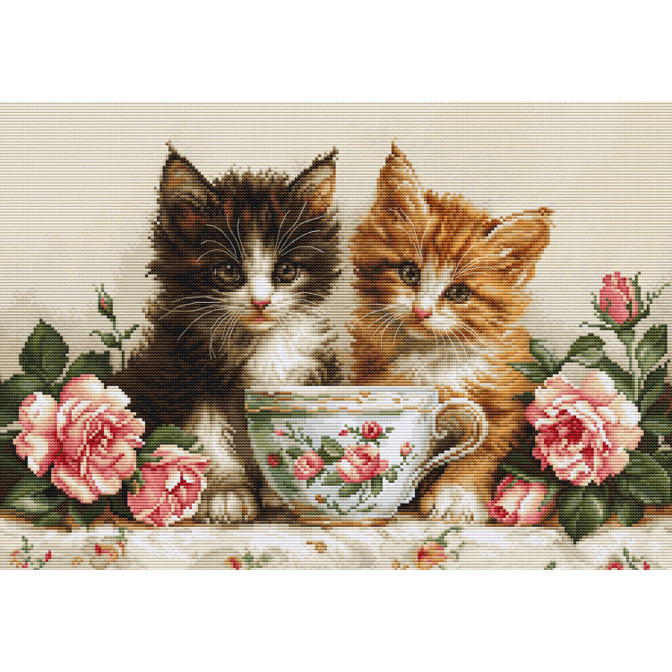 Cross Stitch Kit "Morning of the Cats" 37 x 25 cm SBU5070