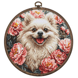 Cross Stitch Kit with Hoop Included "Spitze" 19 x 19 cm SBC237