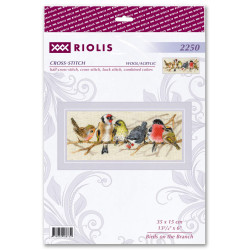 Cross stitch kit "Birds on the Branch" 35x15 cm SR2250