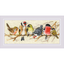 Cross stitch kit "Birds on the Branch" 35x15 cm SR2250