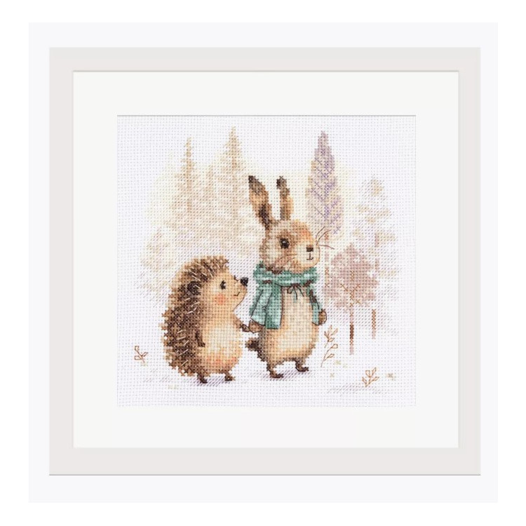 Cross stitch kit "Tales of the forest. Hare and hedgehog" S0-244