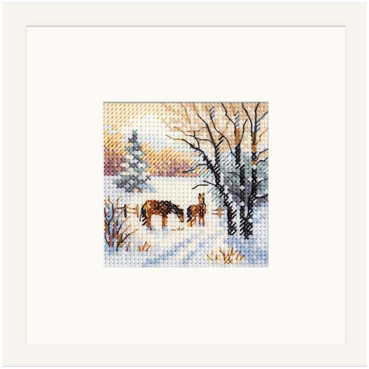 Cross stitch kit "Winter came. Horses" S0-238