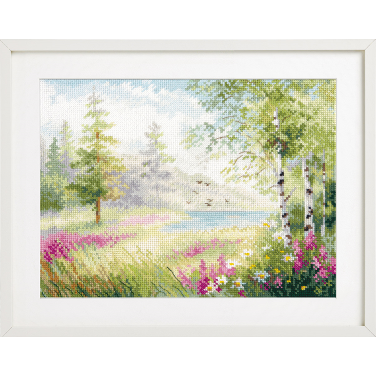 Cross stitch kit "Blue Lake. Silence" S3-34