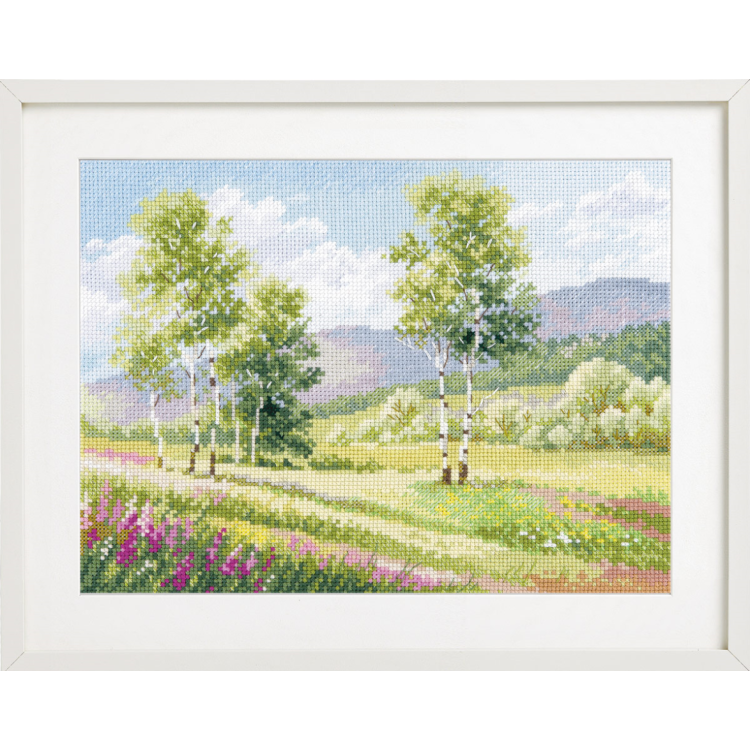 Cross stitch kit "Native spaces. Birch trees" S3-35