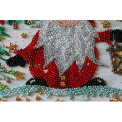 Main Bead Embroidery Kit Visiting the Dwarfs (Winter tale) 27x38 cm AAB-827