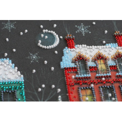 Mid-sized bead embroidery kit - Holiday town (Winter tale) 20x20 cm AAMB-048