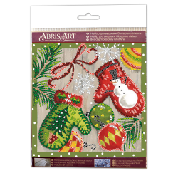 Mini Bead embroidery kit - Holiday trivia 15x15 cm AAM-201