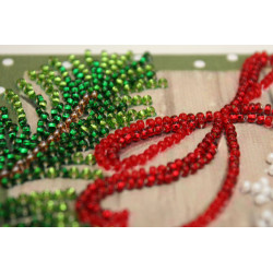 Mini Bead embroidery kit - Holiday trivia 15x15 cm AAM-201