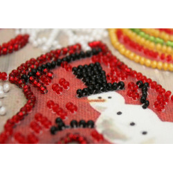 Mini Bead embroidery kit - Holiday trivia 15x15 cm AAM-201