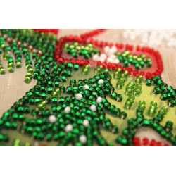 Mini Bead embroidery kit - Holiday trivia 15x15 cm AAM-201