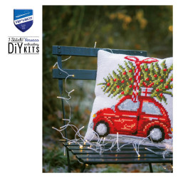 Cross stitch cushion kit Christmas car PN/0199257