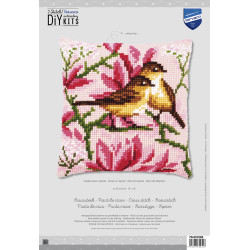 Cross stitch cushion kit Birds and magnolia PN/0191035