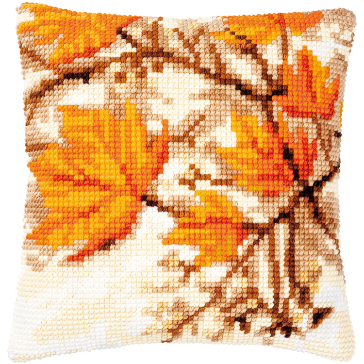 Cross stitch cushion kit Autumn leaves PN/0188576