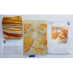 Cross stitch cushion kit Autumn leaves PN/0188576