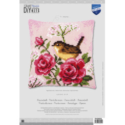 Cross stitch cushion kit Bird and roses PN/0166318