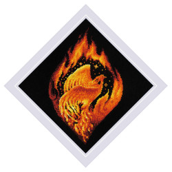 Cross stitch kit "Flaming Phoenix" 20x20 cm SR2259