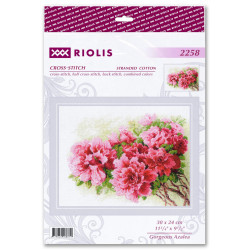 Cross stitch kit "Gorgeous Azalea" 30x24 cm SR2258