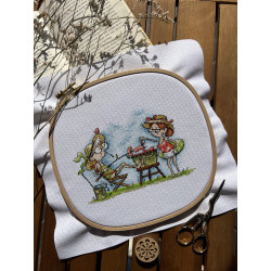 Cross stitch kit "Grannies on a picnic" SANB-21