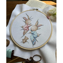 Cross stitch kit "Sleeping bunnies" SANS-70