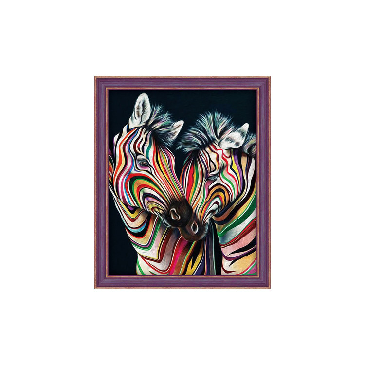 Diamond Painting kit Colourful Zebras 40х50 cm AZ-1556