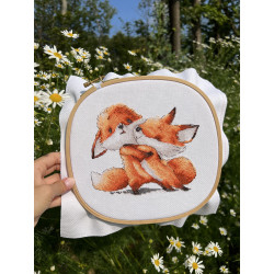 Cross stitch kit "Red foxes" SANR-54