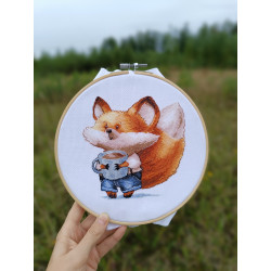 Набор для вышивания крестиком "Любители кофе. Лиса" SANK-67