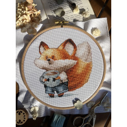 Набор для вышивания крестиком "Любители кофе. Лиса" SANK-67