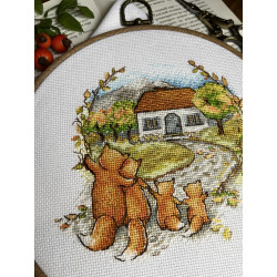 Cross-stitch kit "Housewarming. Foxes" SANN-30