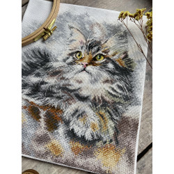 Cross-stitch kit "Grey cat" SAND-33