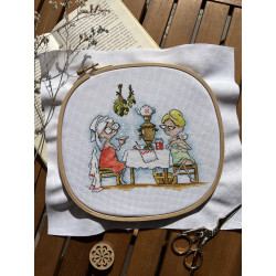 Cross stitch kit "Grannies in the bathhouse" SANB-22