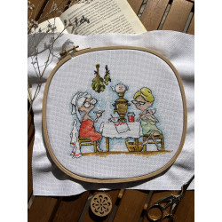 Cross stitch kit "Grannies in the bathhouse" SANB-22