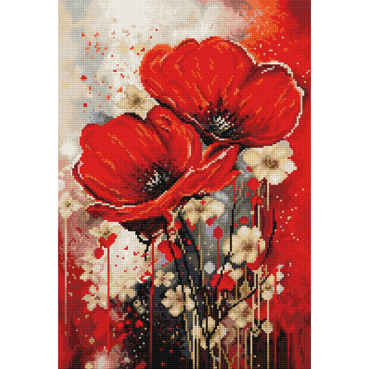 Cross Stitch Kit "The Dance of The Poppies" 22x32cm SB7046