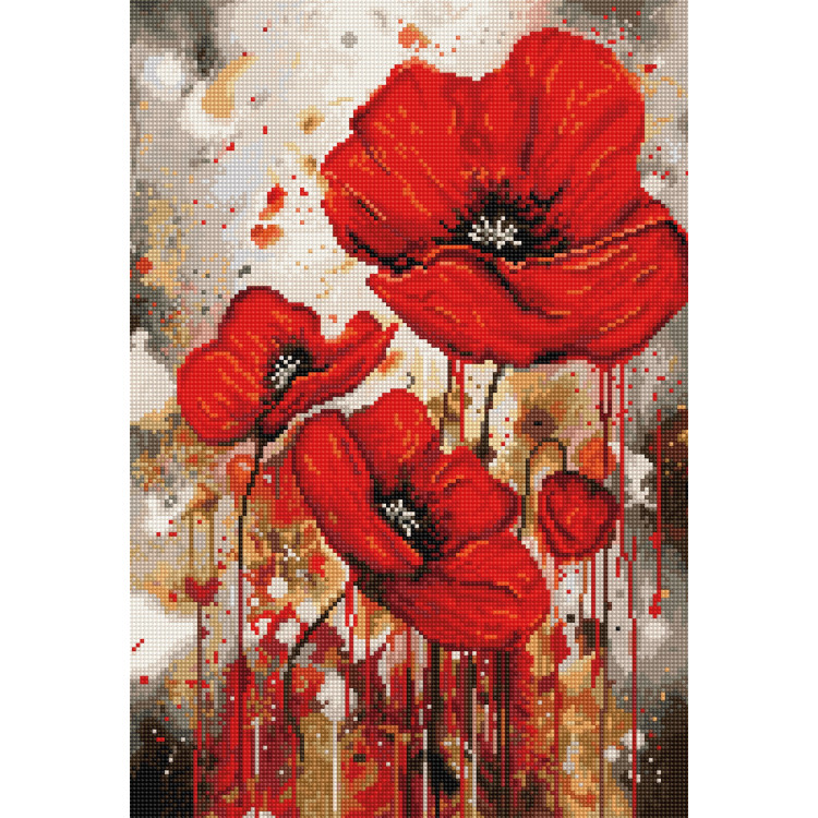 Cross Stitch Kit "The Vibration of Poppies" 22x32cm SB7044