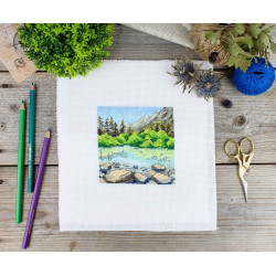 Cross stitch kit "Mountain lake" SM-996