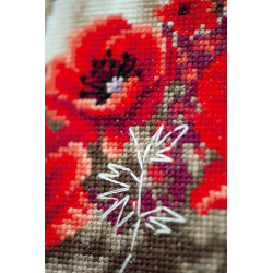 Counted cross stitch kit "Girl in a poppy field" PN/0184269