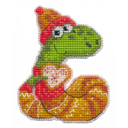 Cross stitch kit "Magnet. Snake with a heart" S1633